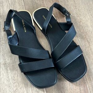 Charles & Kieth black sandals